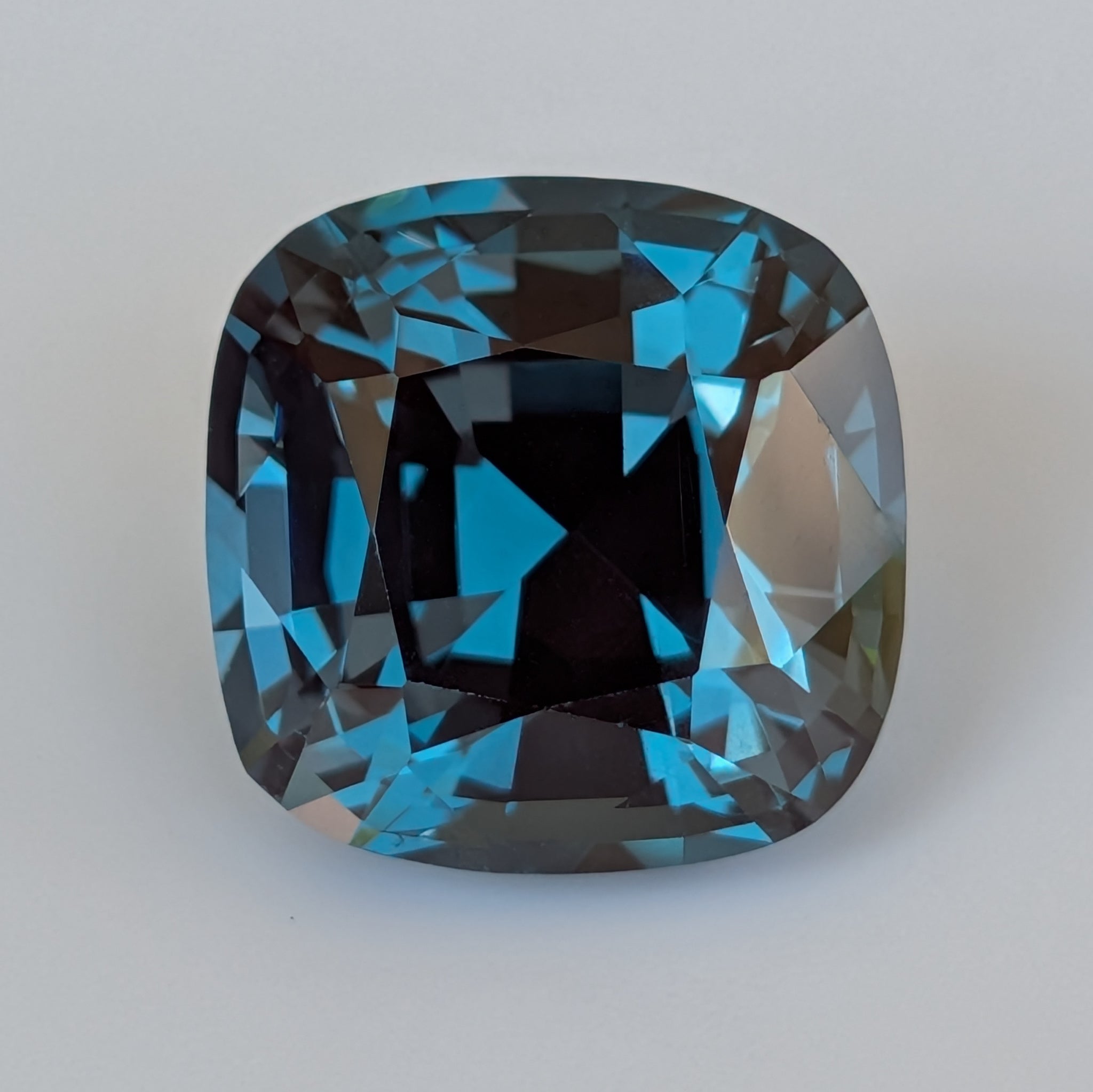 Synthetic Dark Teal Spinel - 9.7 ct (11.9mm)