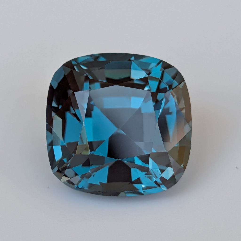Synthetic Dark Teal Spinel - 9.7 ct (11.9mm)