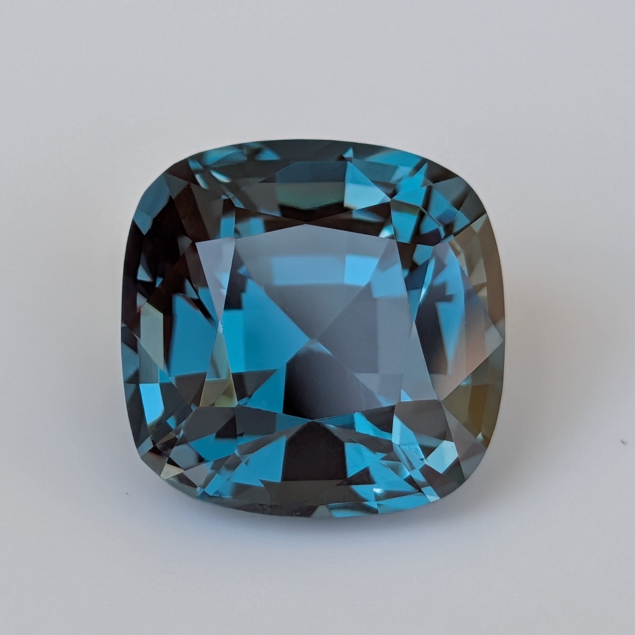 Synthetic Dark Teal Spinel - 9.7 ct (11.9mm)