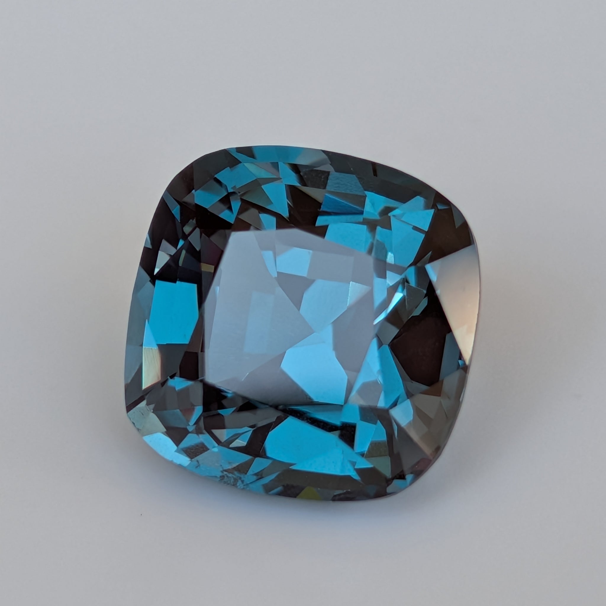 Synthetic Dark Teal Spinel - 9.7 ct (11.9mm)