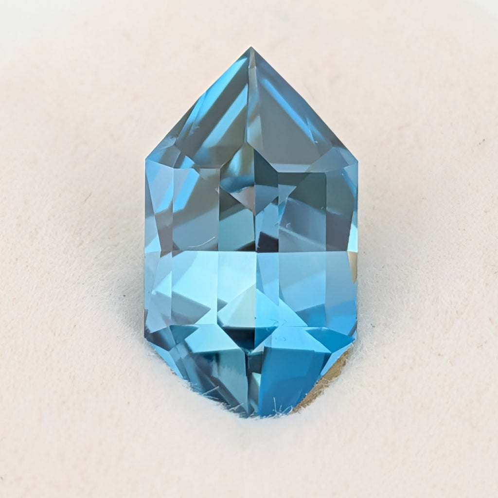 Dark Paraiba Synthetic Sapphire - 3.13ct (7mm x 13mm)